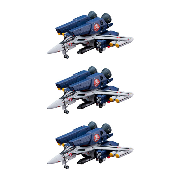 送料無料◆PLAMAX PX11 超時空要塞マクロス 愛・おぼえていますか 1/72 VF-1A スーパーファイターバルキリー スカル小隊 プラモデル 3個セット マックスファクトリー 【3月予約】画像