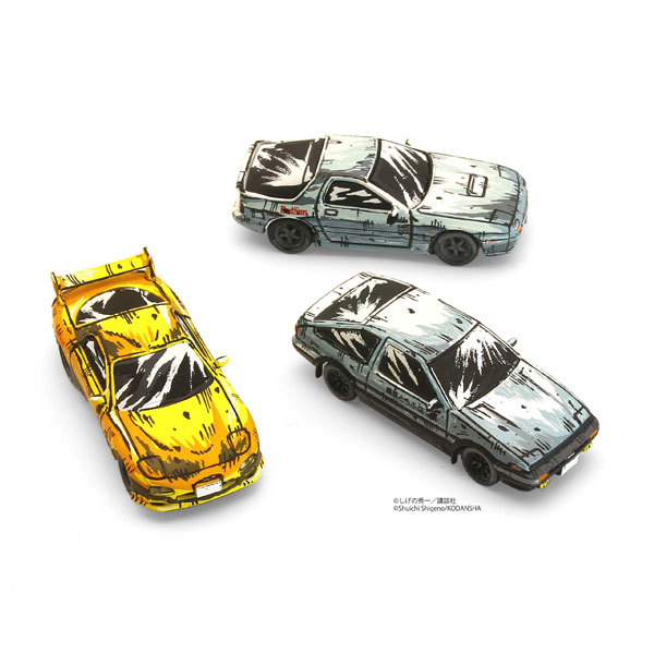 送料無料◆京商 1/64 頭文字D イニシャルD 漫画風塗装エディション 3台セット ミニカー 宮沢模型流通限定 K07057AA （ZM141683）