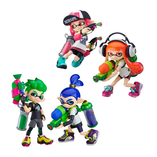 送料無料◆figma Splatoon スプラトゥーン 2種セット (ガール DXエディション/ボーイ DXエディション) グッドスマイルカンパニー フィギュア （ZF145653）