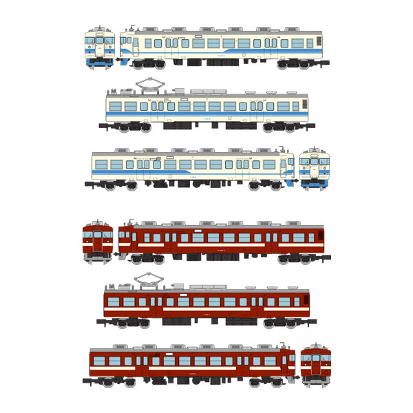 送料無料◆セット販売 336297/336280 トミーテック 鉄道コレクション JR413系 (北陸本線・新塗装) 3両セットA＋国鉄413系 (北陸本線・旧塗装) 3両セットB 1/150(Nゲージスケール) 鉄道模型 【6月予約】