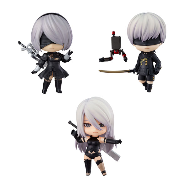 送料無料◆再販 ねんどろいど NieR：Automata 3種セット (2B (ヨルハ二号B型)/9S (ヨルハ九号S型)/A2 (ヨルハA型二号)) スクウェア・エニックス フィギュア 【7月予約】