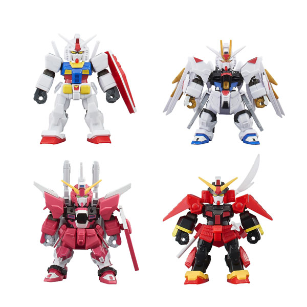 送料無料◆BLOCKCROSS ブロックロス 4種セット (ガンダム/マイティーストライクフリーダムガンダム/インフィニットジャスティスガンダム弐式/武者ガンダム) バンダイ （ZG147751）
