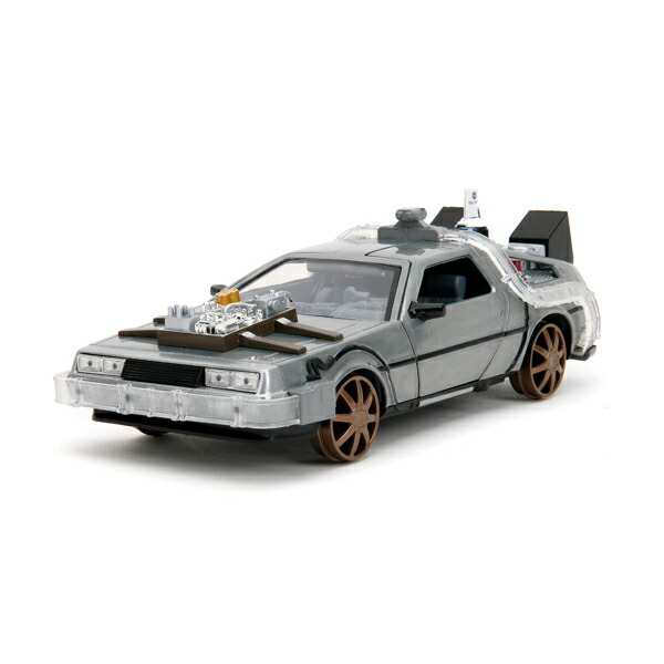 送料無料◆JADATOYS JADA34996 1/24 バック・トゥ・ザ・フューチャー パートIII タイムマシーンデロリアン レールホイール ミニカー（ZM147872）