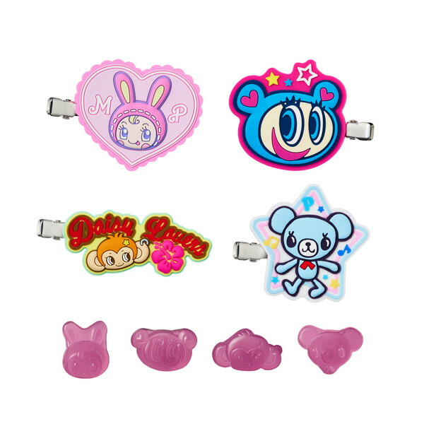 ナルミヤキャラクターズ デビリーちゃん　メゾピアノ ミニ巾着　前髪クリップ ナルミヤキャラクターズ デビリーちゃん メゾピアノ ミニ巾着