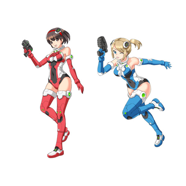 送料無料◆ハセガワ 1/12 A.S.G ガールズ 2種セット (EMO-X0022 “アリア”/EMO-X0024 “シエル”) プラモデル AG01/AG02 【2月予約】画像