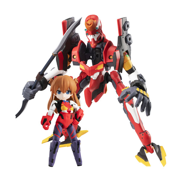 デスクトップアーミー ヱヴァンゲリヲン新劇場版 式波・アスカ・ラングレー＆エヴァンゲリオン2号機 一部店舗限定 メガハウス フィギュア （ZF158286）
