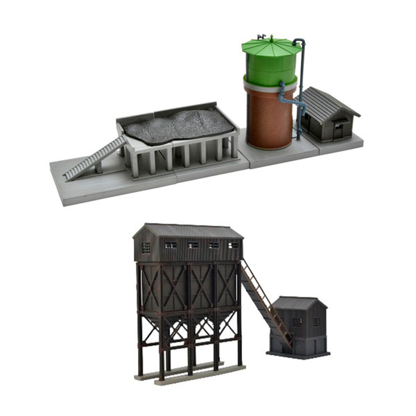 送料無料◆セット販売 338031/324355 トミーテック 情景小物081-3 給水塔・給炭台A3+103-2 給炭ホッパー2 1/150(Nゲージサイズ) 鉄道模型 【5月予約】