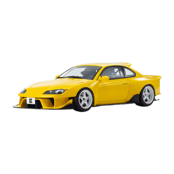 送料無料◆京商 KSR18066Y 1/18 日産 シルビア S15 Khyzyl Saleem (イエロー) レジンモデル ミニカー KYOSHOオリジナル“samurai” 【4月予約】