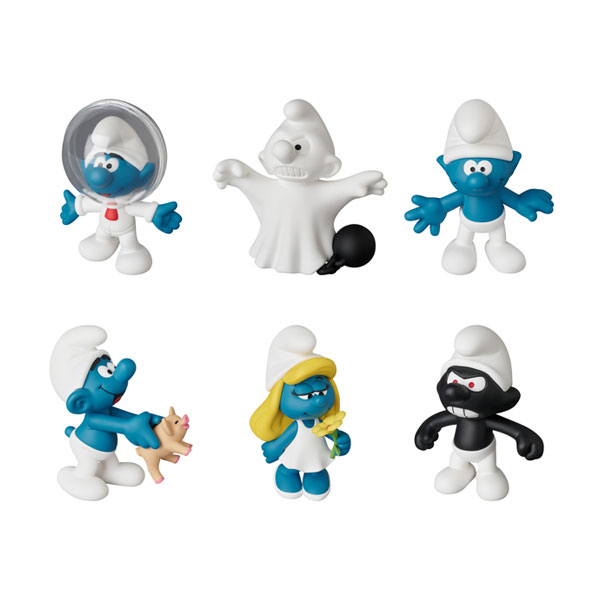 送料無料◆UDF ウルトラディテールフィギュア No.907～912 SMURF SERIES 3 6種セット (SMURF/SMURFETTE/GHOST SMURF/SMURF With PIG/BLACK SMURF/ASTRONAUT SMURF) メディコム・トイ 【8月予約】