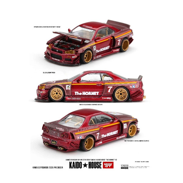 楽天市場】MINI-GT 1/64 Nissan スカイライン GT-R R34 Kaido Works