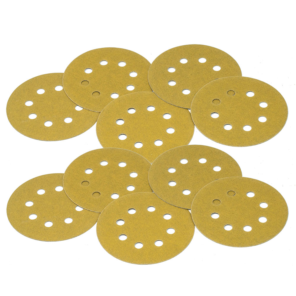 ＃120　ランダムアクションサンダー用　8個穴　マジックペーパー125mm　10枚組【00633】