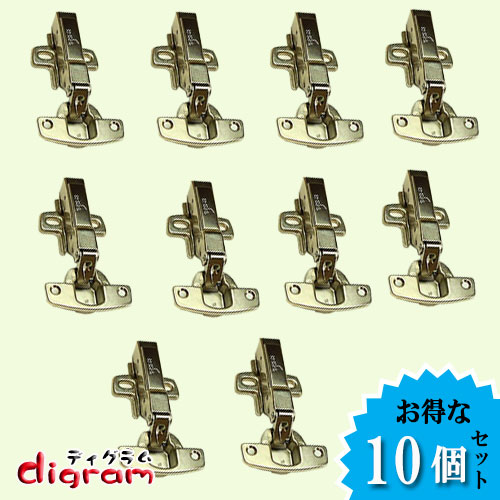 横すべり 丁番 壱座布団 ダンパー内蔵 脱着式 つかみ取る付き添い人 35φ （ 半かぶせ ） 10個仕掛ける 【TR03114】