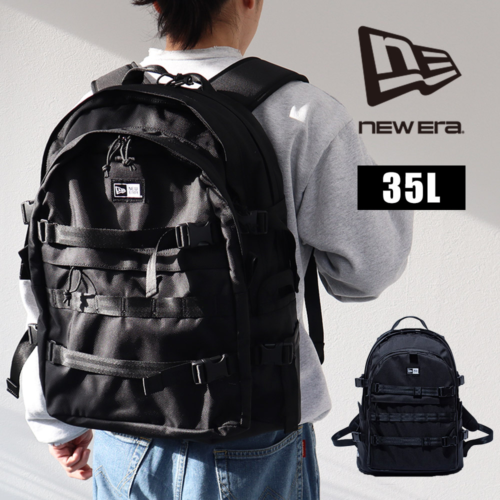 【10％OFF！】 NEWERA　ニューエラ　キャリアパック　35L　大容量　ブラック　リュック　男女兼用　ユニセックス　通勤　通学　旅行　ジム　スポーツ　学生　社会人　新生活　バックパック　収納　PC　A4　便利｜digred　店