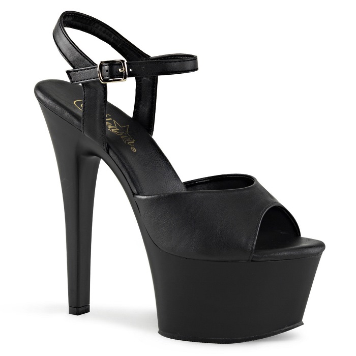 Pleaser プリーザー サンダル 厚底 レディース メンズ 厚底 15cm ヒール 黒 ブラック つや消し パーティー ポールダンス ハイヒール 大きいサイズ あり 22cm 23cm 24cm 25cm 26cm 27cm 28cm 29cm 30cm 15センチ ヒール ASPIRE-609 ASP609/BPU/M 取寄