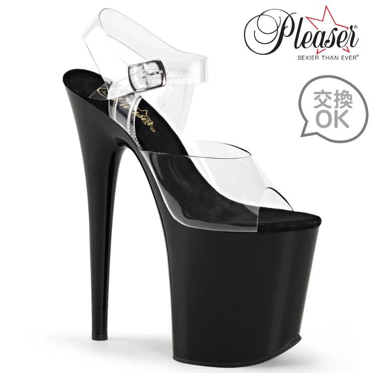 7/20まで！新品ポールダンス 美品 Pleaser 18cmクリアヒール flam1018ccm.jpg