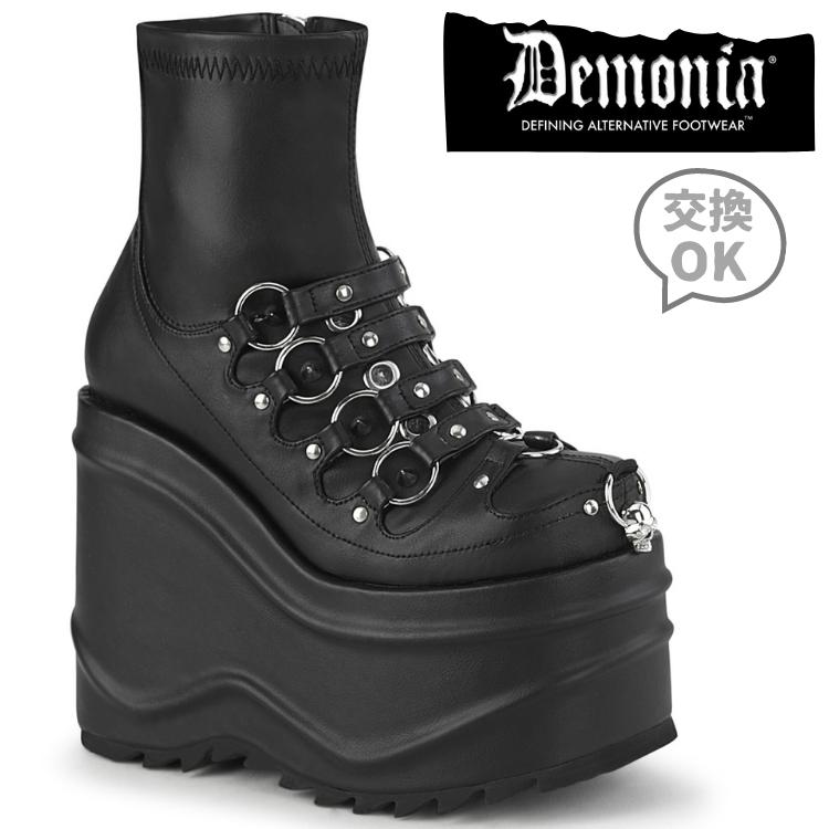 楽天市場】demonia デモニア 厚底 ブーツ ショートブーツ 厚底