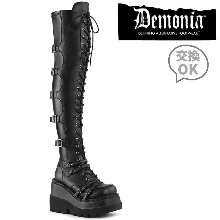 楽天市場】demonia デモニア 厚底 ブーツ ニーハイブーツ サイ
