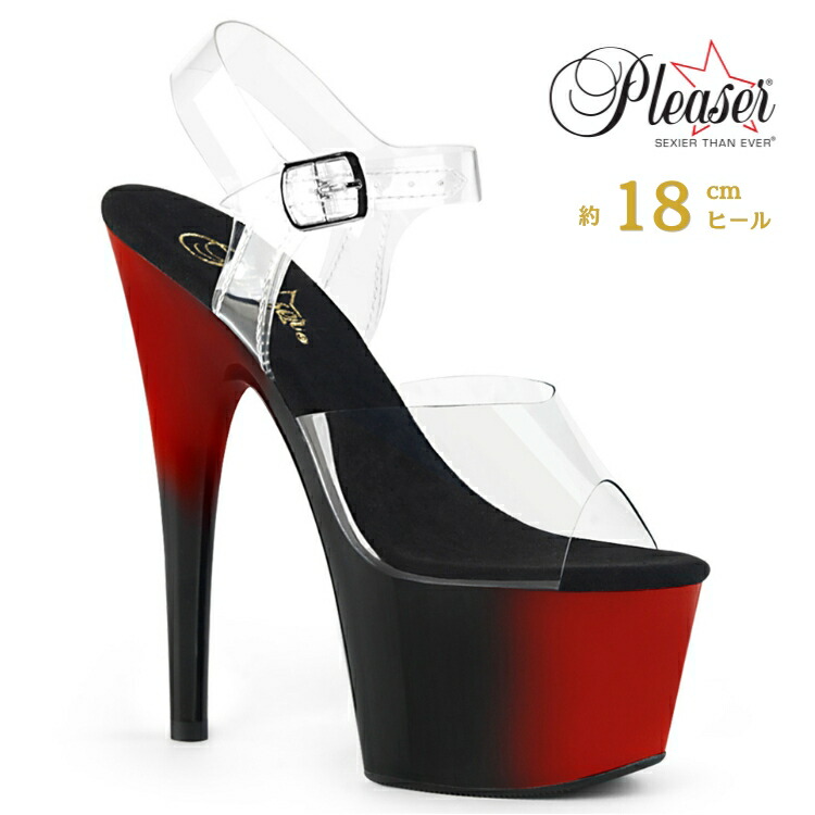 楽天市場】Pleaser プリーザー ヒール サンダル 厚底 18cm ヒール 透明