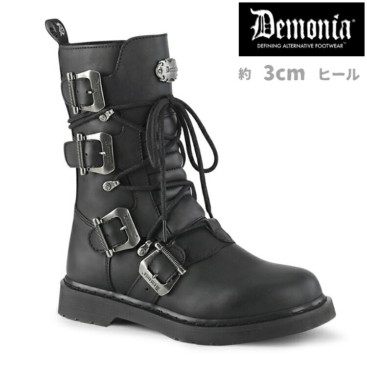 楽天市場】demonia デモニア 厚底 ブーツ ミドルブーツ ショートブーツ