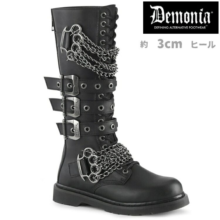 楽天市場】demonia デモニア 厚底 ブーツ ロング ロングブーツ