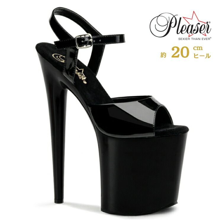 未使用　Pleaser フラミンゴ　ハイヒール厚底サンダル　ブラック　ブルー flam808ablscb_0.jpg