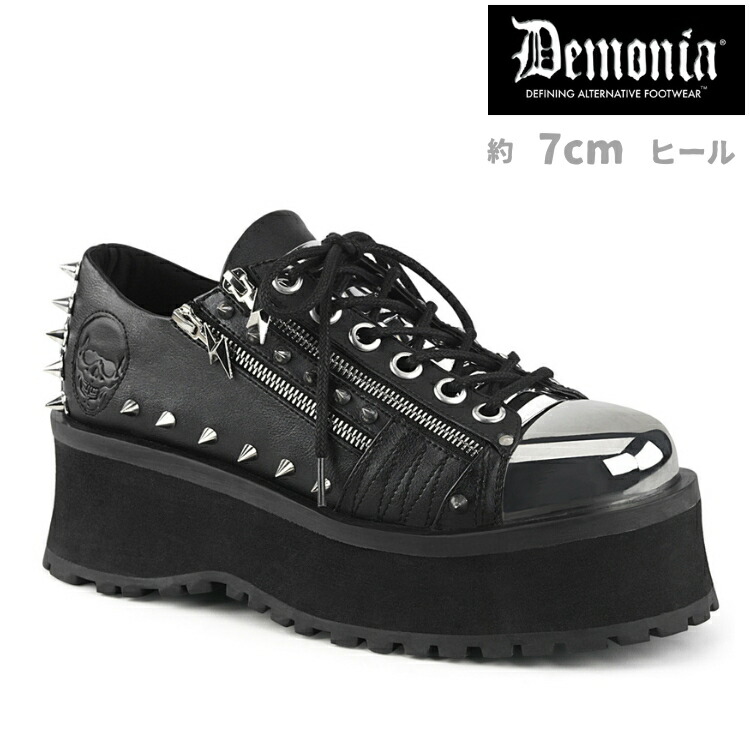 新品未使用⭐️Demoniaデモニア 厚底スニーカー 黒 24cm US8 DEMONIA 
