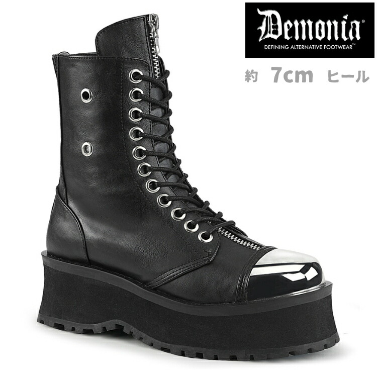 楽天市場】demonia デモニア 厚底 ブーツ ミドルブーツ ショートブーツ