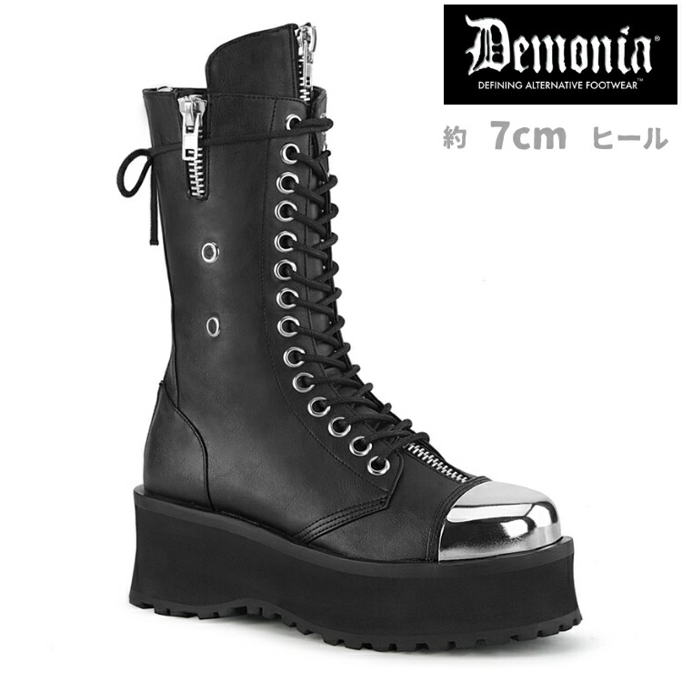 楽天市場】demonia デモニア 厚底 ブーツ ミドルブーツ ショートブーツ