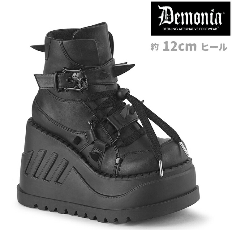 DEMONIA ブーツ 🔥SALE🔥[取り寄せ]ASHES-100 / エナメル / 厚底ショートブーツ