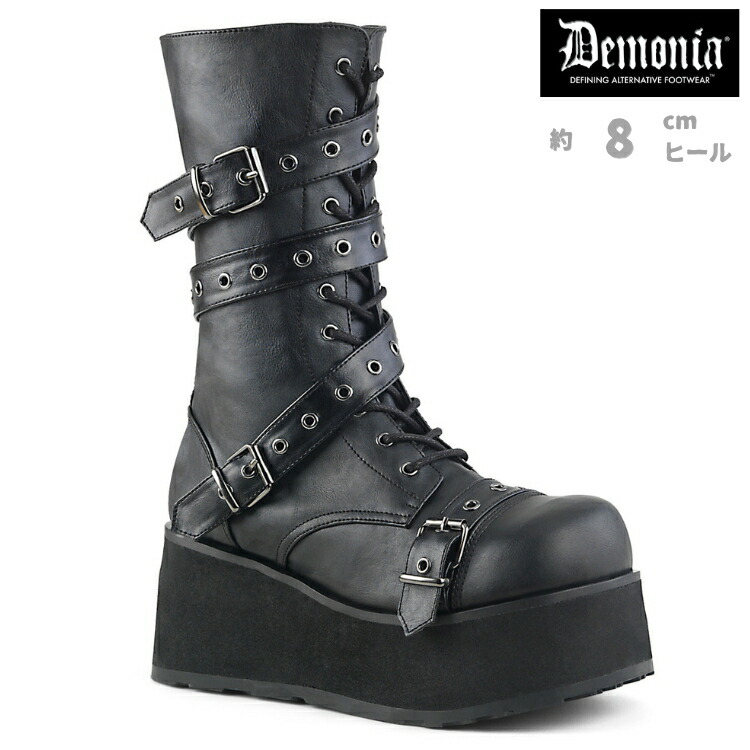 楽天市場】demonia デモニア 厚底 ブーツ ショートブーツ ミドルブーツ