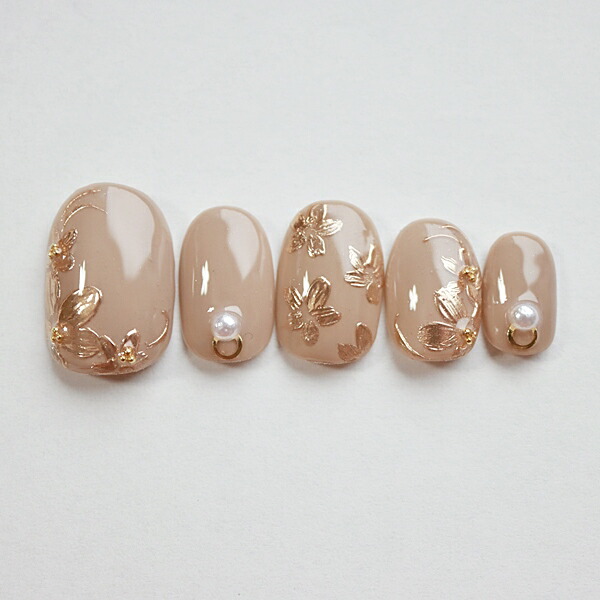 楽天市場】ジェルネイルチップ 肌なじみマルチカラーラインフラワー