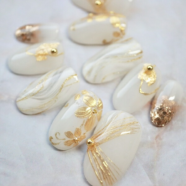 楽天市場】ジェルネイルチップ 肌なじみマルチカラーラインフラワー