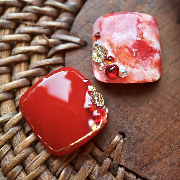 楽天市場】ジェルネイルチップ ペディキュア 足用フットネイル