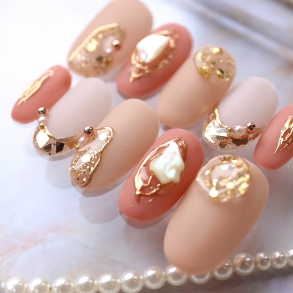 【43】オーダー　チークネイル　ネイルチップ　　フレンチガーリー　ニュアンス 43】オーダー チークネイル ネイルチップ フレンチガーリー ニュアンス