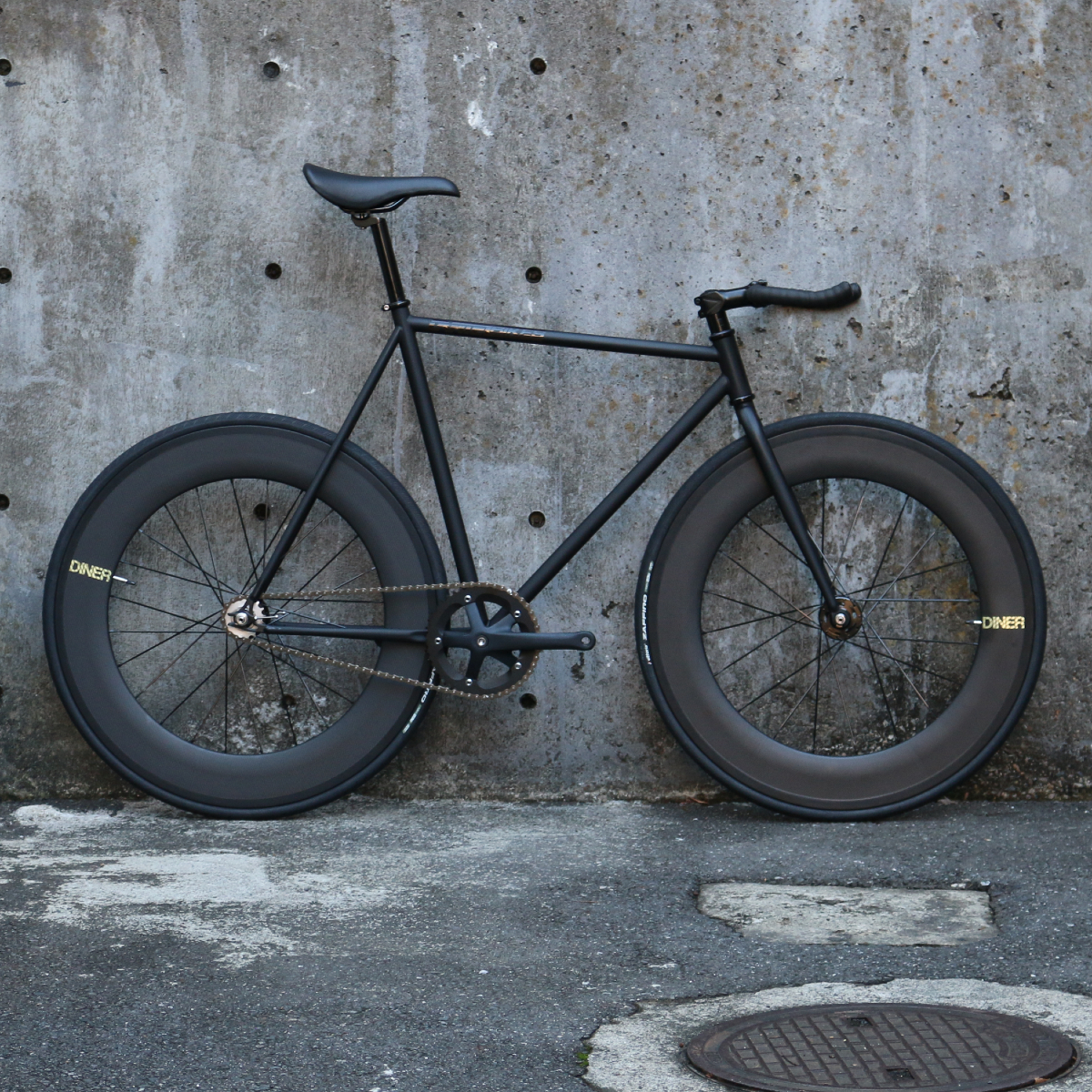 市場 ピストバイク バイク Black mm Avenue Wheel Lo スポーツバイク Cartel Custom 自転車 Carbon Frontrear カーテルバイク Bike 完成車 Mat 完成品