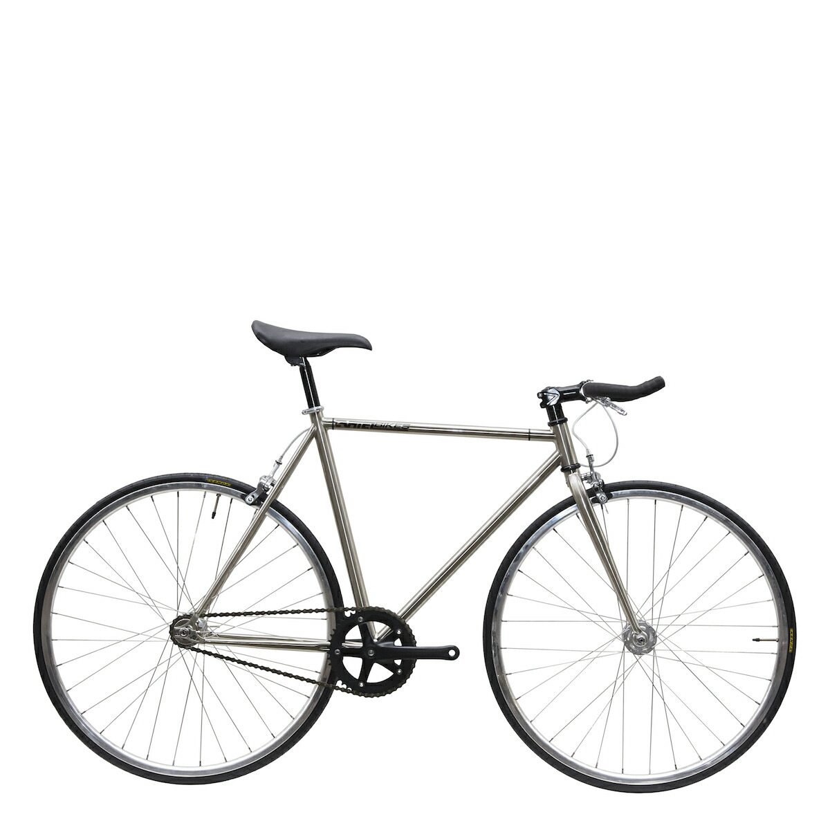 シンプル 初心者 ピストバイク 完成車 フリーギア カスタムバイク クロモリ Bike Lo おしゃれ 完成品 バイク Chrome 銀 ベース フリーギア カスタム Avenue 軽量 カーテルバイク シンプルなデザイン 軽量で乗りやすいクロモリ製のピストバイク 自転車 ピストバイク