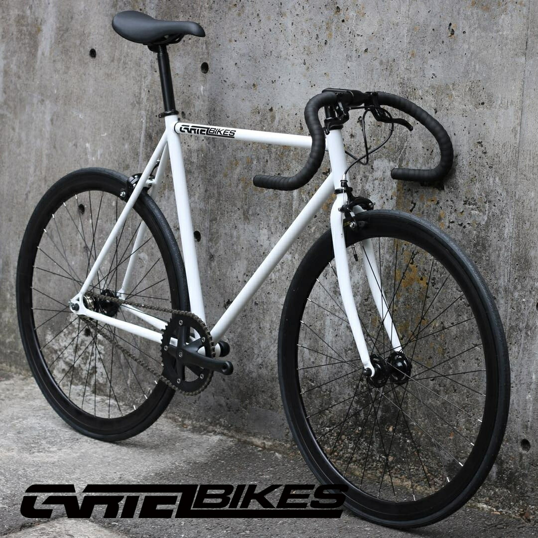 ピストバイク チネリ 完成車 カーテルバイク Cartel Leaderbike Bike Avenue Mat mm White 自転車 バイク スポーツバイク 完成品 クロモリ 軽量 カスタム カスタムバイク ベース フリーギア 固定ギア 初心者 シンプル おしゃれ 白 ホワイト Diner店シンプルな