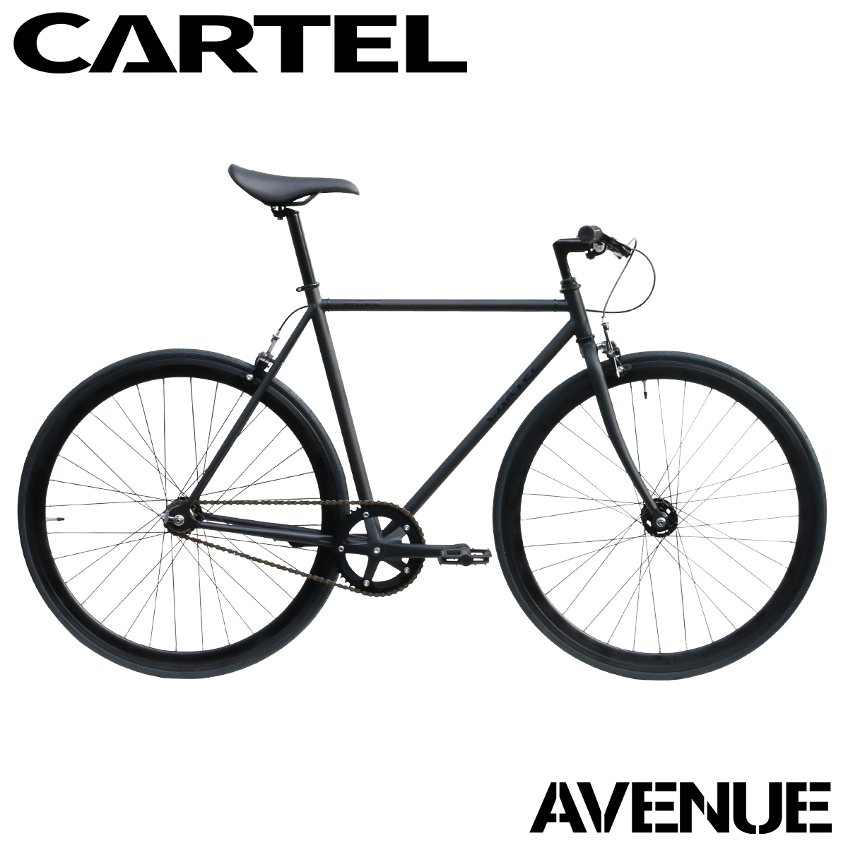 楽天市場】ピストバイク 完成車 CARTEL BIKES AVENUE MATTE BLACK