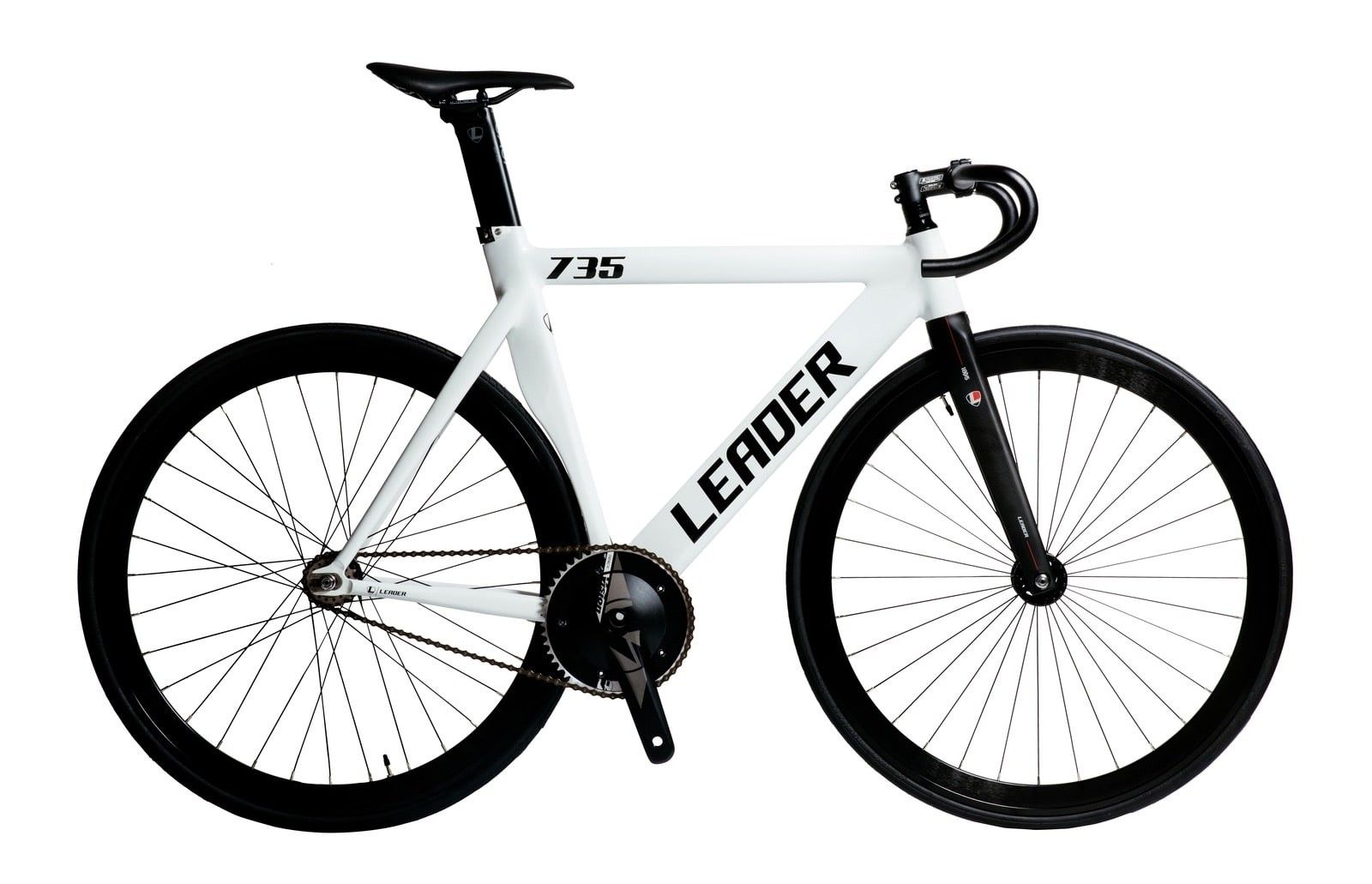 【2020年モデル】 ピストバイク 完成車 LEADER BIKES 735TR COMPLETE BIKE WHITE リーダー バイク【自転車  バイク スポーツバイク 完成品 アルミ 軽量 カスタム カスタムバイク ベース フリーギア 固定ギア 初心者 シンプル おしゃれ 白 