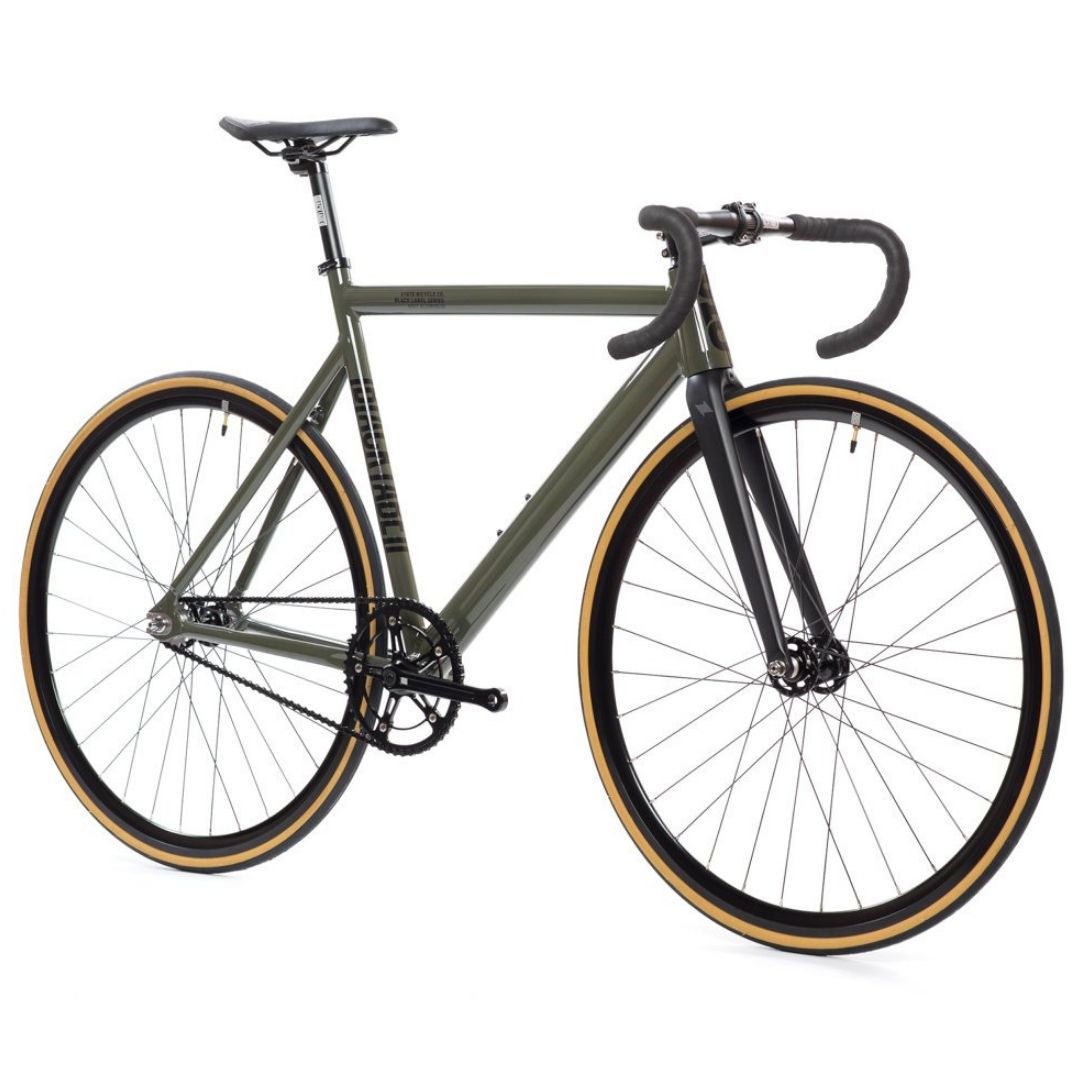 ピストバイク 完成車 Statebicycle 6061 Black シンプル Label V2 スポーツバイク Army Green スポーツ アウトドア ステイトバイシクル 自転車 バイク スポーツバイク カスタム 完成品 ベース 軽量 固定ギア おしゃれ シンプル 緑 フリーギア アルミ カスタムバイク