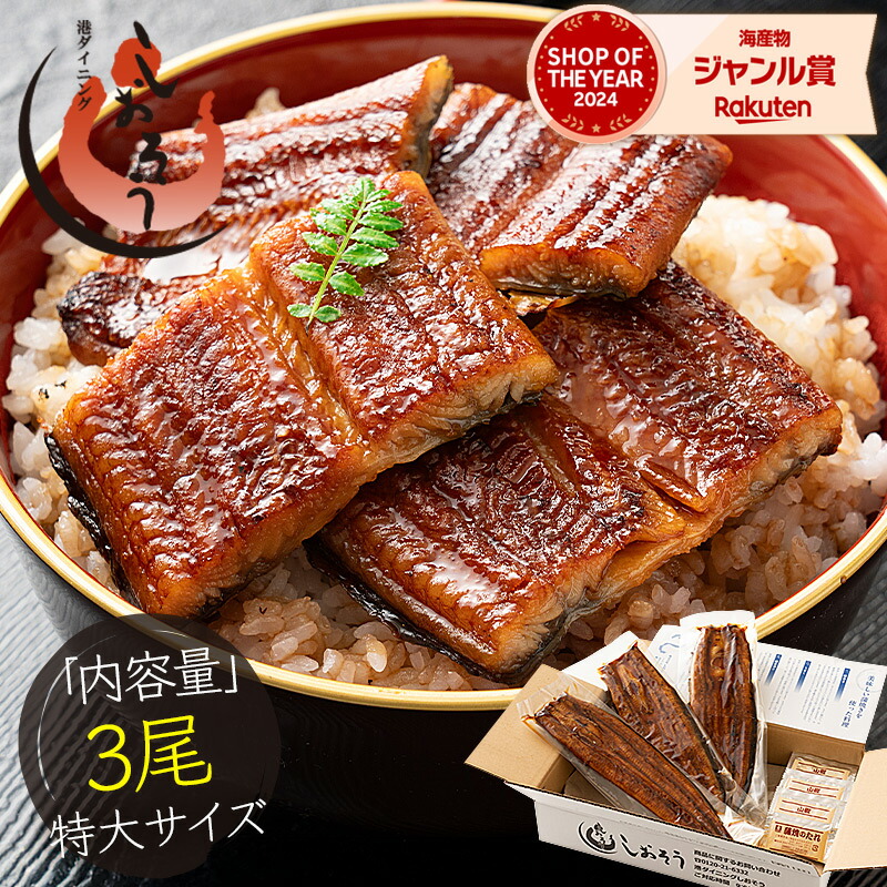 鰻 うなぎ 蒲焼き 国産 無頭 鰻蒲焼 特大サイズ 170g前後×3尾 ウナギ 美味しい 大きい うなぎの蒲焼き 鰻の蒲焼 うなぎ蒲焼 ウナギ蒲焼き 国産うなぎ カット 贈り物 旬の味覚 グルメ 食べ物 ランキング ギフト お中元 御中元|港ダイニングしおそう