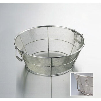 揚ザル 細目11メッシュ 手付 18-8(ステンレス) BK 65cm