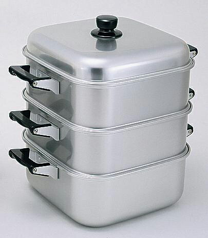 アルマイト角型蒸器 36cm 二重 (AMS71362)|ダイニングマート