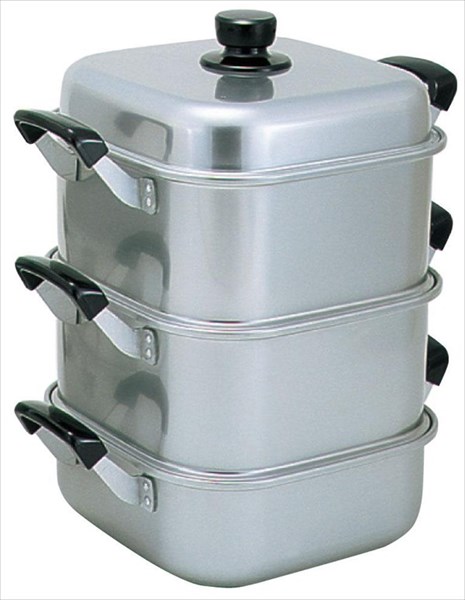 アルマイト角型蒸器 ２６ｃｍ 二重 （AMS71262）