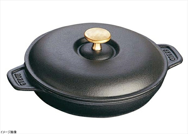 ストウブ staub ラウンドホットプレート 20cm ブラック 40509-579 【正規通販】