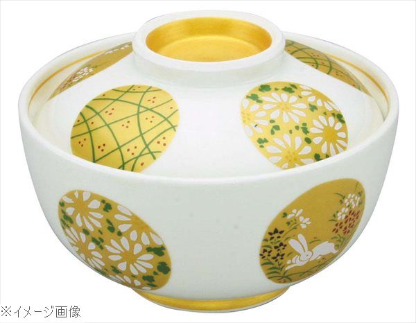 アルセラム強化食器 金彩丸紋蓋物 ＥＣ３－４６