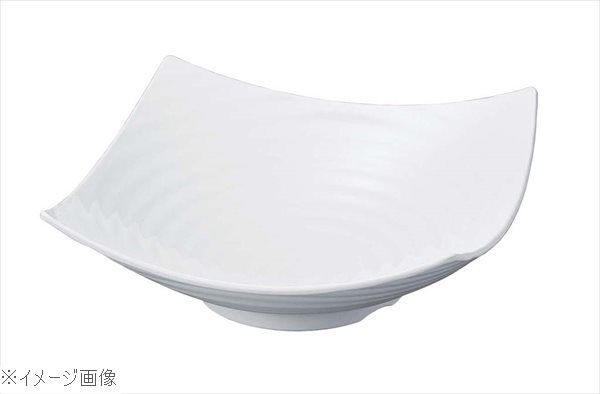 ニューホワイト ロクロ目四方上り盛鉢 ４０ｃｍ