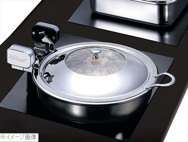 ハイパーラックス 丸型電磁サーバー ステンレス蓋タイプ（ノーマルヒンジ）４０ｃｍ ６４４