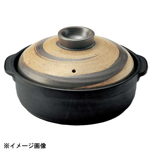楽天市場】旧商品 長谷園 大道正男 輪花つまみ浅型鍋 大 黒 ON