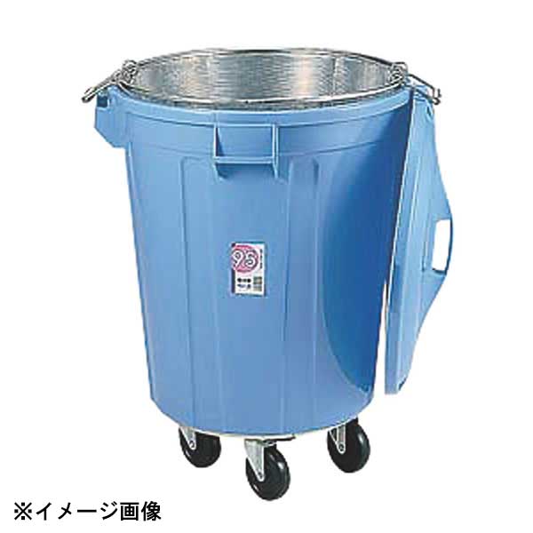 本間冬治工業 弁慶ペール(蓋付)とパンチングざるセット 65型 (ドーリー付) 345043
